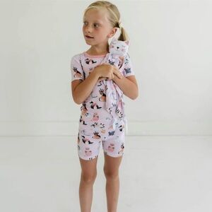 Little Sleepies Two-Piece PJ Shorts Set – Pink Cool Cats
